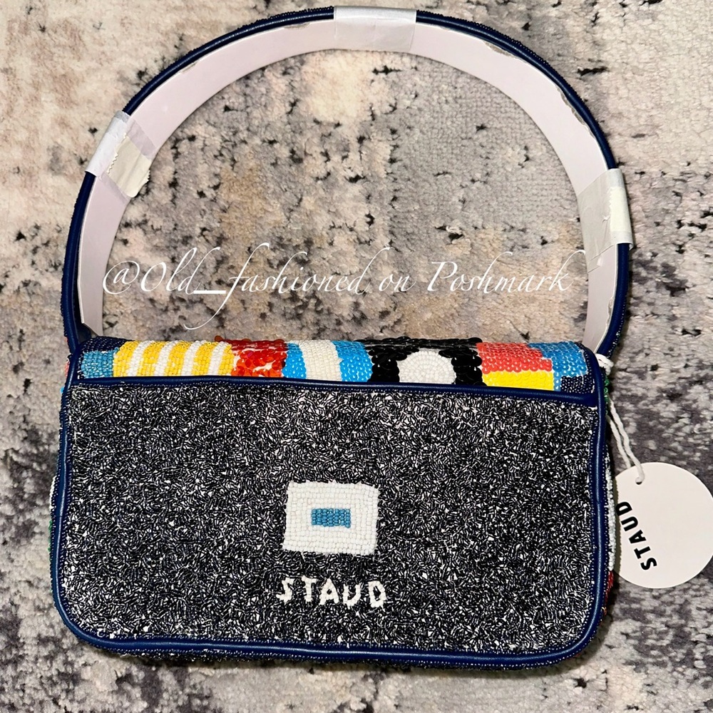 Price Firm - ASO TV 🎬 STAUD Tommy Beaded Bag (Sails Up) - Picture 7 of 14